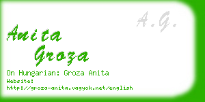 anita groza business card